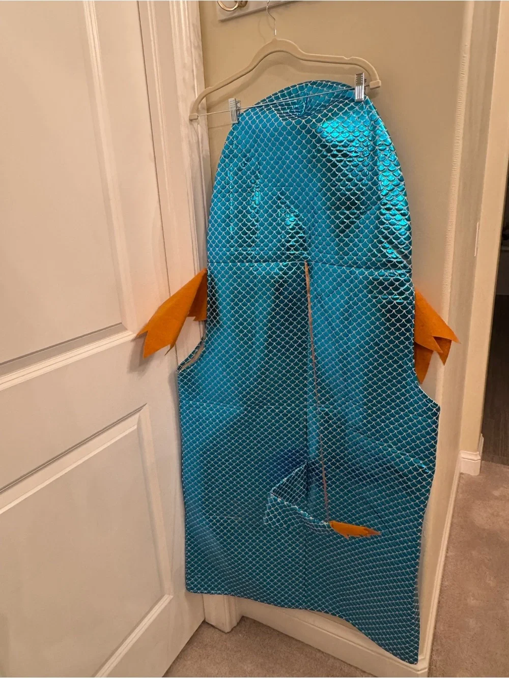 🐠 Fish Costume #2 – Metallic Blue Fish Costume Adult